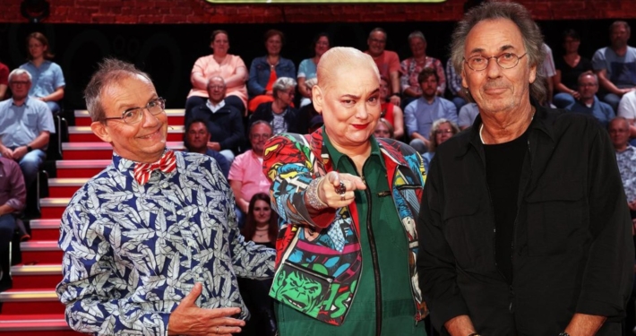 Comedy-Quiz-Sendung "Genial daneben", Neben Moderator Hugo Egon Balder (74) sind auch wieder Hella von Sinnen (65) und Wigald Boning (57) im Rateteam mit dabei.